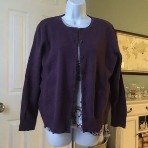 Long Sleeve Cardigan - Purple